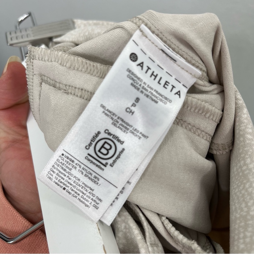 Athleta Delaney‎ Straight leg Pant Braiden Creme size S/P - Picture 10 of 11
